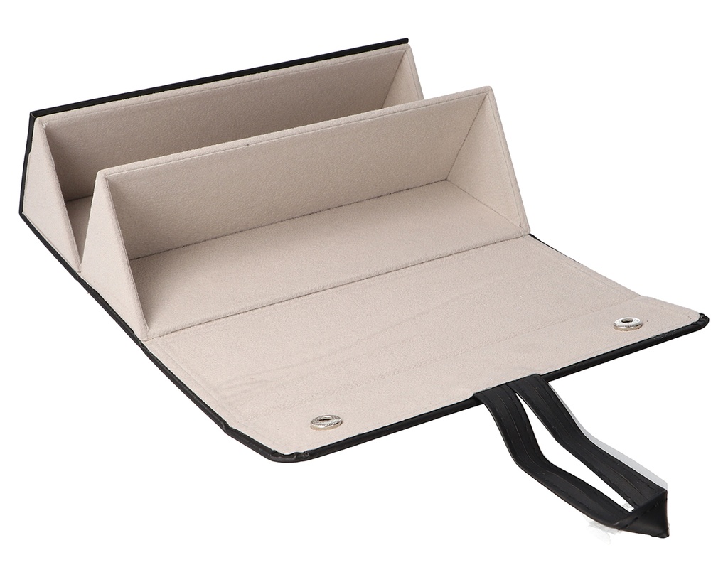 Estuche Doble Para Gafas De Cuero Suave – Lleva 2 Gafas, Con Correa, Ideal Para Viajes