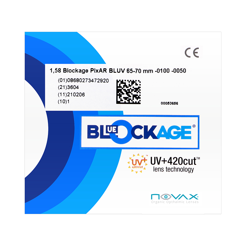 Lente Orgánica 1.58 UV420 Blue BLOCKAGE