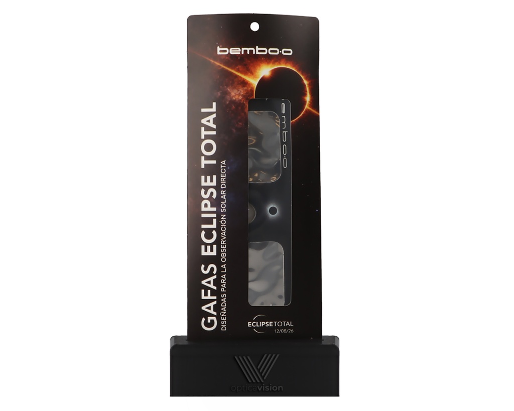 Expositor personalizado para gafas de eclipse