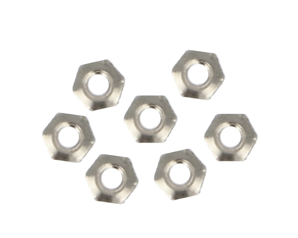 Tuerca hexagonal acero plata D:2.5 D:1.2 100 ud