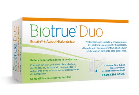 Biotrue Duo con Ectoín + Ácido Hialurónico 20x0.5 ml (Vidisan Alergia) Bausch+Lomb