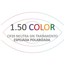 Lente Cr-39 color neutra polarizada espejada (talco solar)