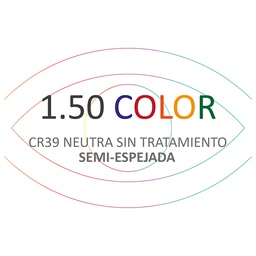 [LS637-28#] Lente Cr-39 color neutra semi-espejada (talco solar)