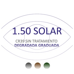 Lente orgánica 1.50 NC solar color degradado
