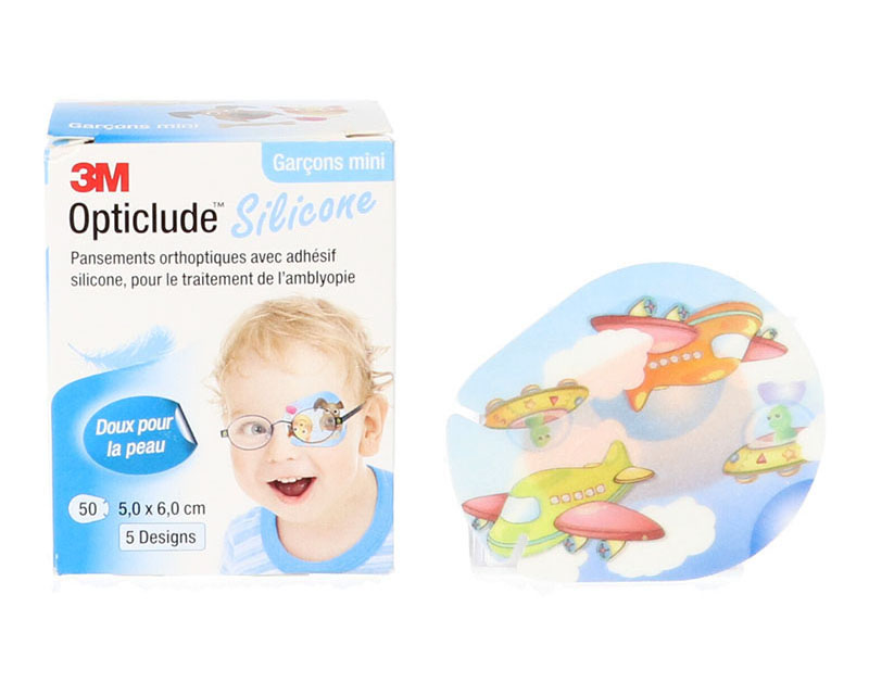 Parche oclusor silicona 3M dibujo niño MINI 50 ud