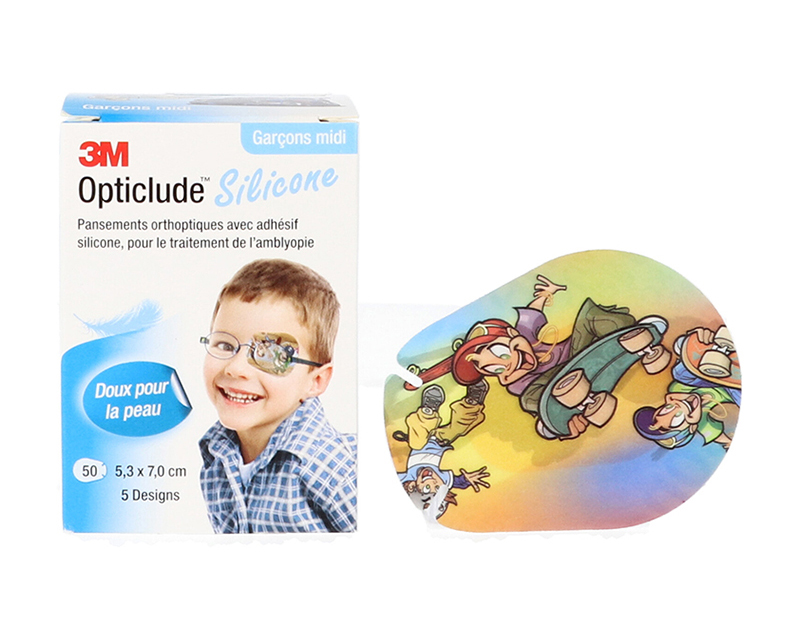 Parche oclusor silicona 3M dibujo niño MIDI 50 ud